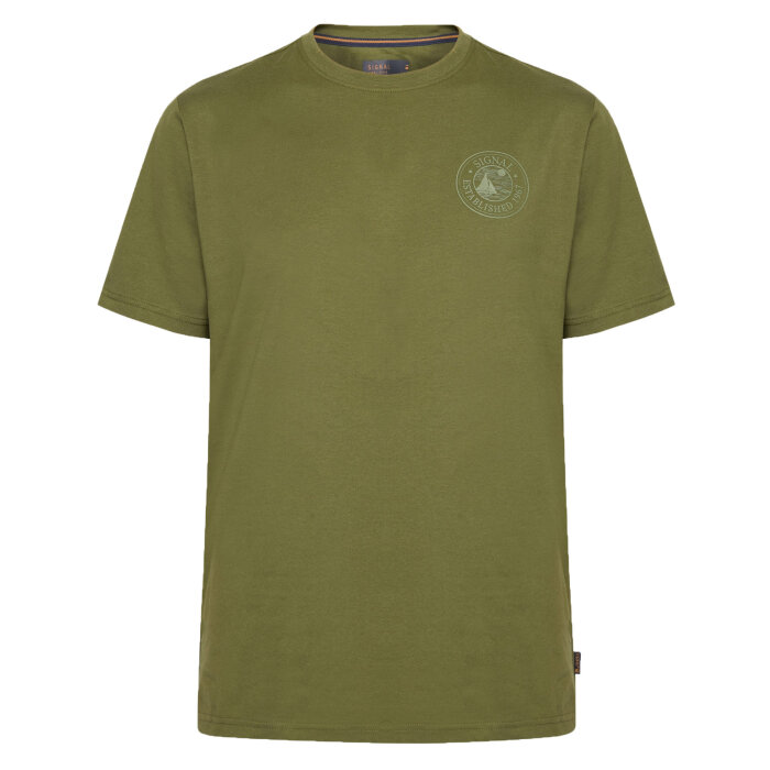 Signal - Signal - Oliver chest print tee | T-shirt Cypress Green Signal - Signal - Oliver chest print tee | T-shirt Cypress Green