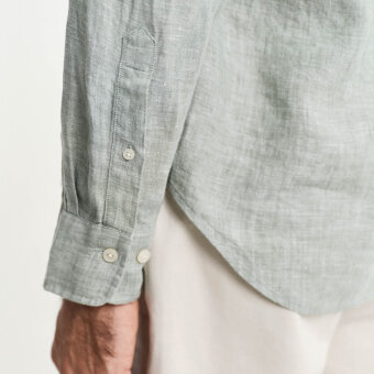 Gant - Gant - Linen shirt | Hørskjorte Kalamata Green