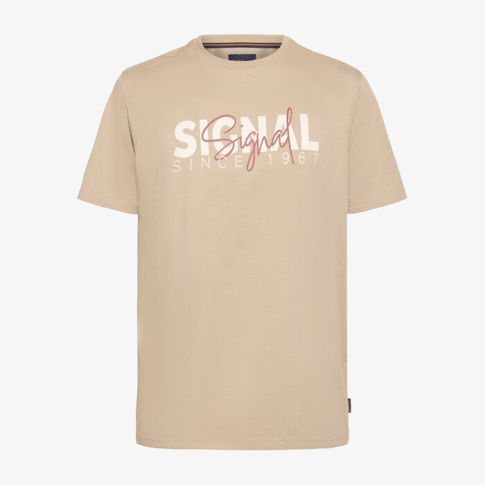 Signal - Signal - Owen print tee | T-shirt Dry Teak Signal - Signal - Owen print tee | T-shirt Dry Teak