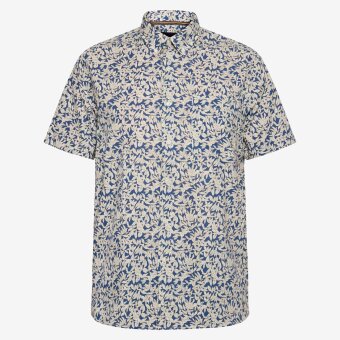 Signal - Signal - Pingo print slub shirt | K/Æ Skjorte Blue captain