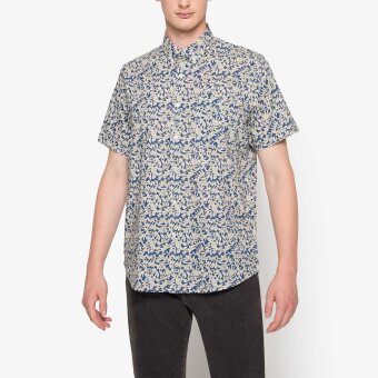 Signal - Signal - Pingo print slub shirt | K/Æ Skjorte Blue captain