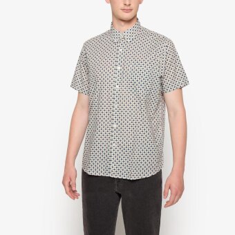 Signal - Signal - Pingo print slub shirt | K/Æ Skjorte Hazel Brown