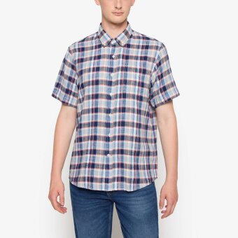 Signal - Signal - Pan waffle check shirt | K/Æ Skjorte Red Earth