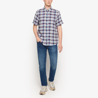 Signal - Signal - Pan waffle check shirt | K/Æ Skjorte Red Earth
