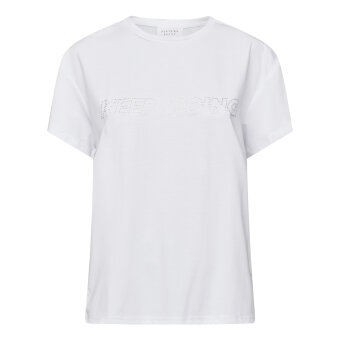 Sisters Point ( Dame ) - SISTERS POINT - HAYA-SS12 | T-SHIRT WHITE SILVER