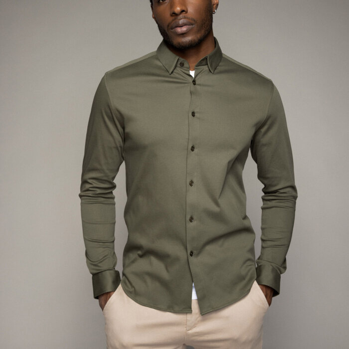 Mos Mosh Gallery - Mos Mosh - Marco crunch shirt | Skjorte Army