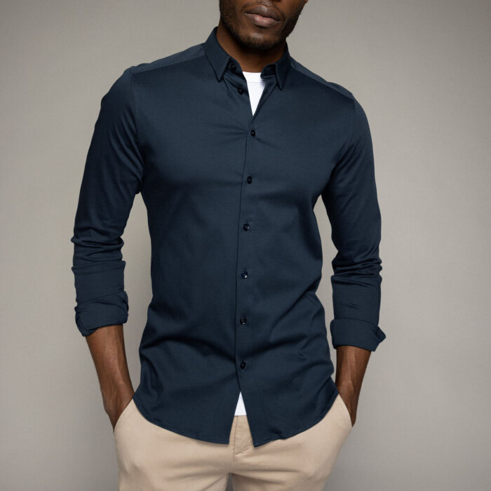 Mos Mosh Gallery - Mos Mosh - Marco crunch shirt | Skjorte Navy