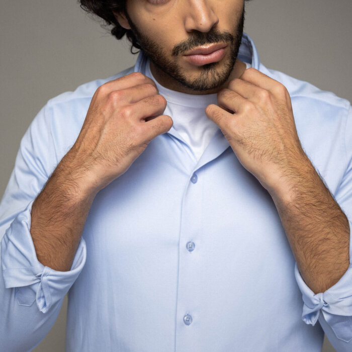 Mos Mosh Gallery - Mos Mosh - Marco crunch shirt | Skjorte Light Blue