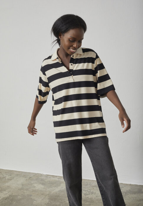 Sisters Point ( Dame ) - SISTERS POINT - VIVA-POLO.SS | POLO T-SHIRT BEIGE BLACK