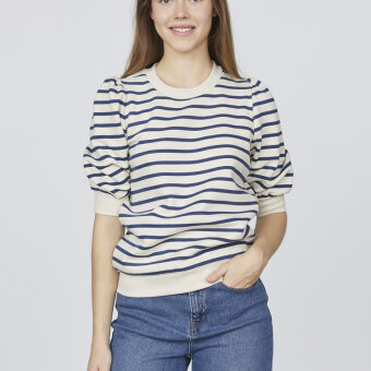 Sisters Point ( Dame ) - SISTERS POINT - NEW.PEVA-PUFF.SS | SWEATSHIRT MIDNIGHT STRIPE
