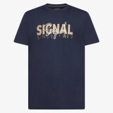 Signal - Signal - Owen print tee | T-shirt Marineblå