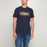 Signal - Signal - Owen print tee | T-shirt Marineblå