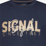 Signal - Signal - Owen print tee | T-shirt Marineblå
