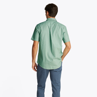 Tommy Hilfiger  - Tommy Hilfiger - Flex poplin shirt ss | K/Æ Skjorte Fort Green