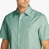 Tommy Hilfiger  - Tommy Hilfiger - Flex poplin shirt ss | K/Æ Skjorte Fort Green