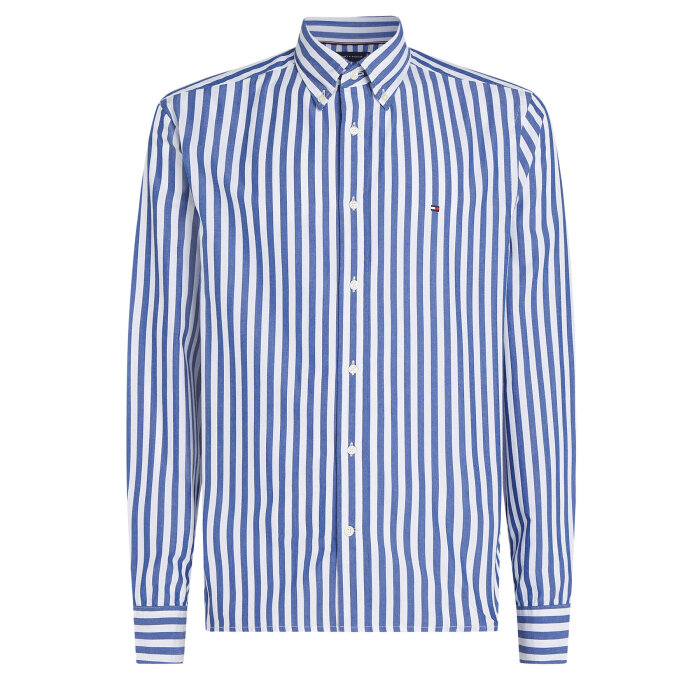 Tommy Hilfiger  - Tommy Hilfiger -  Flex poplin shirt | Skjorte Wedge Blue