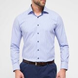Eterna - Eterna - 8992 16 X14P | Modern fit Skjorte Blå Strib
