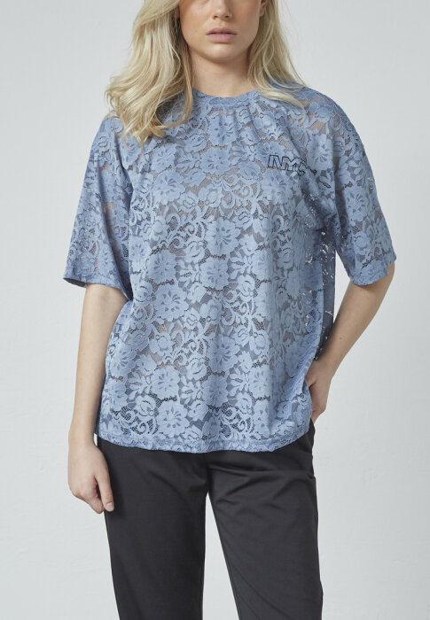 Love&divine ( Dame ) - LOVE&DIVINE - LOVE1337 | T-SHIRT  DENIM BLUE