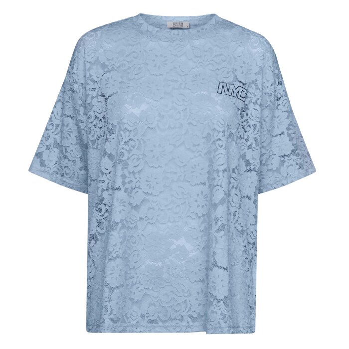 Love&divine ( Dame ) - LOVE&DIVINE - LOVE1337 | T-SHIRT  DENIM BLUE