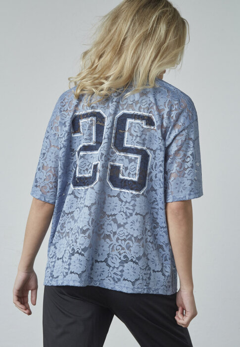 Love&divine ( Dame ) - LOVE&DIVINE - LOVE1337 | T-SHIRT  DENIM BLUE