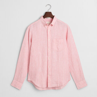 Gant - Gant - Linen stripe shirt | Skjorte Geranium Pink