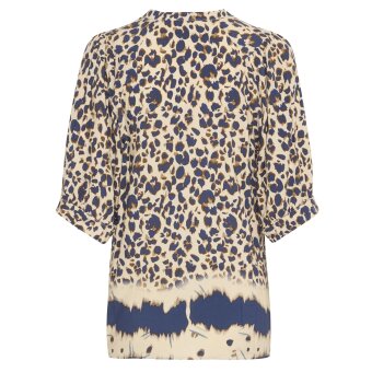 Pulz Jeans ( Dame )  - PULZ - PZGLORIA 1/2 ST. BLOUSE | SKJORTE BROWN ANIMAL