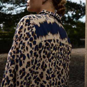 Pulz Jeans ( Dame )  - PULZ - PZGLORIA 3/4 SL. DRESS | KJOLE BROWN ANIMAL