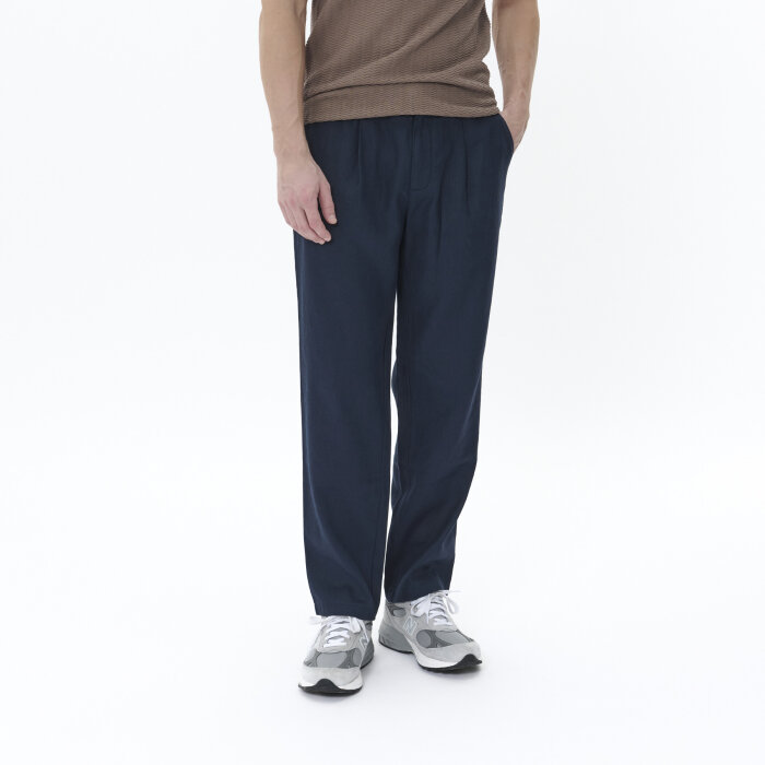 Matinique - Matinique - Fisher linen pants | Hørbuks Dark Navy