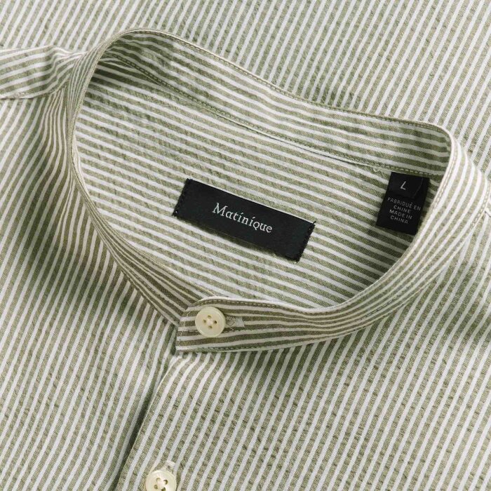 Matinique - Matinique - Trostol china shirt SS | K/Æ Skjorte Light Army