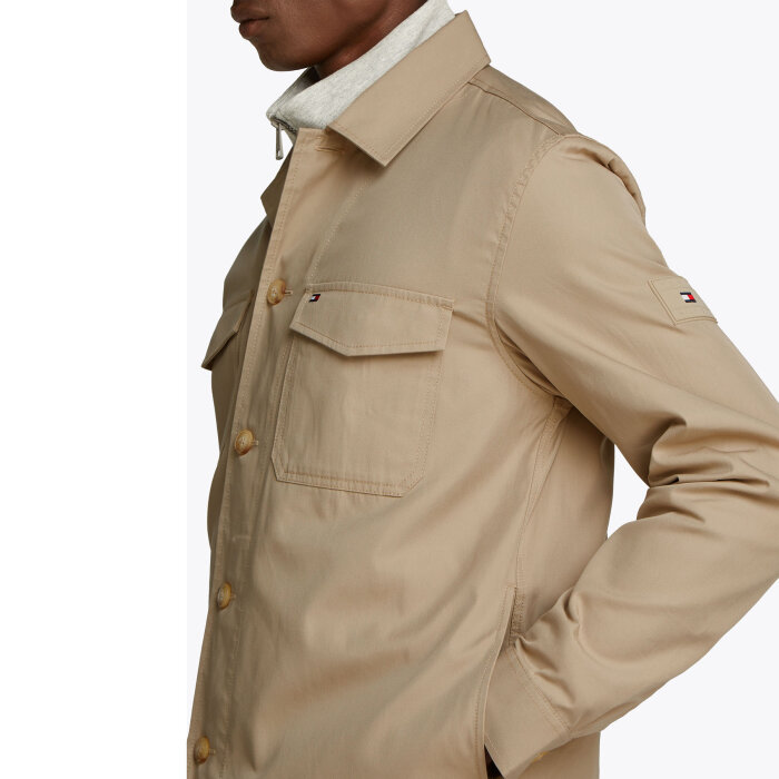 Tommy Hilfiger  - Tommy Hilfiger  - Cot/nyl. shirt jacket | Overshirt Sandalwood