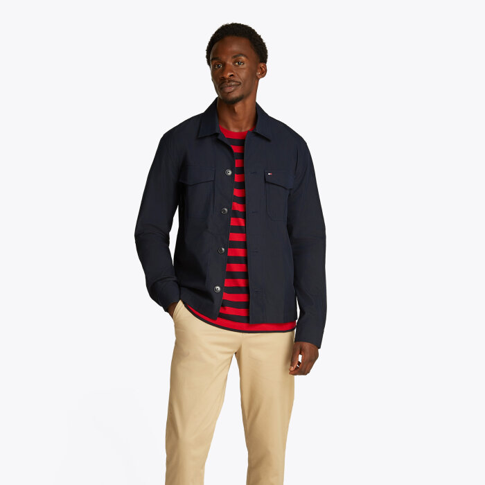 Tommy Hilfiger  - Tommy Hilfiger - Cot/nyl. shirt jacket | Overshirt Marineblå