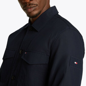 Tommy Hilfiger  - Tommy Hilfiger - Cot/nyl. shirt jacket | Overshirt Marineblå