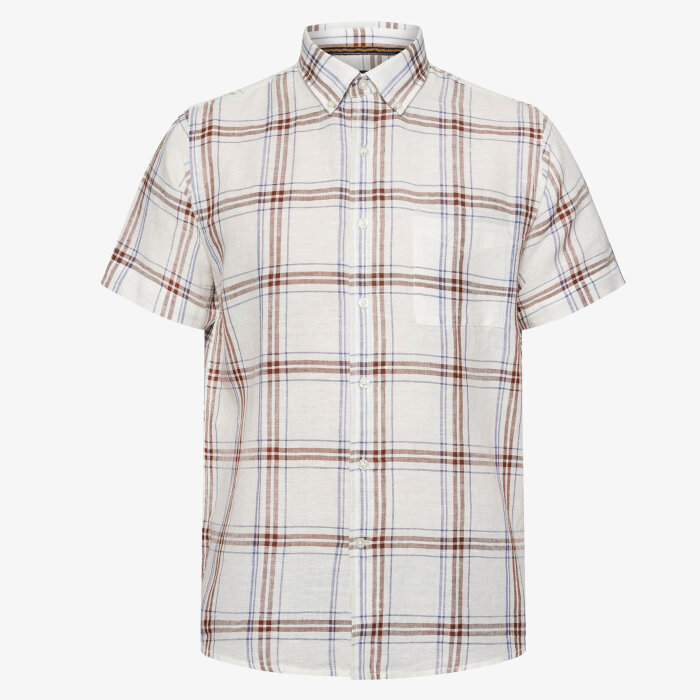 Signal - Signal - Hugin slub check | K/Æ Skjorte Ivory Cream