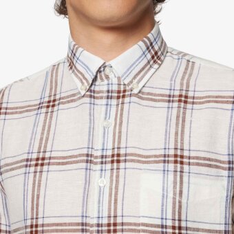 Signal - Signal - Hugin slub check | K/Æ Skjorte Ivory Cream