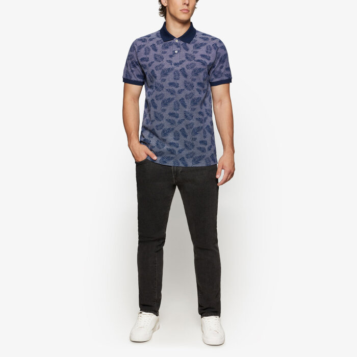 Signal - Signal - Griffin jacquard | Polo T-shirt Blue Captain