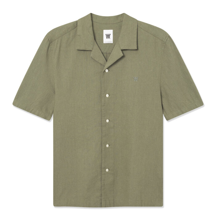 Double A by Wood Wood - Wood Wood - Aaron resort shirt | K/Æ Skjorte Dusty Olive