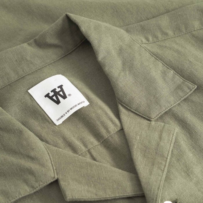 Double A by Wood Wood - Wood Wood - Aaron resort shirt | K/Æ Skjorte Dusty Olive