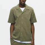 Double A by Wood Wood - Wood Wood - Aaron resort shirt | K/Æ Skjorte Dusty Olive Double A by Wood Wood - Wood Wood - Aaron resort shirt | K/Æ Skjorte Dusty Olive