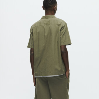 Double A by Wood Wood - Wood Wood - Double A Aaron resort shirt | K/Æ Skjorte Dusty Olive