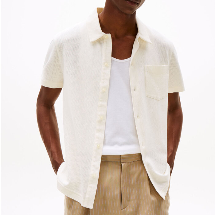 Tommy Hilfiger  - Tommy Hilfiger - Knit placket polo | Polo T-shirt Ivory Petal