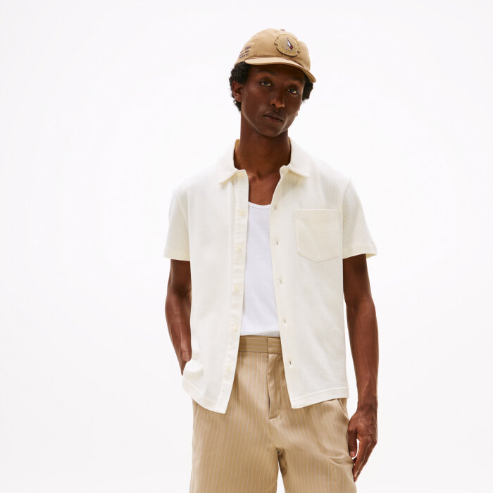 Tommy Hilfiger  - Tommy Hilfiger - Knit placket polo | Polo T-shirt Ivory Petal