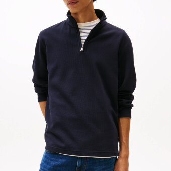 Tommy Hilfiger  - Tommy Hilfiger -  Cotton mod. waffle 1/4 | Strik desert Sky