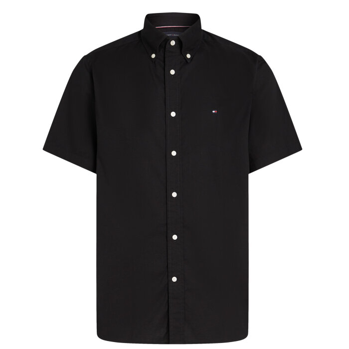 Tommy Hilfiger  - Tommy Hilfiger - Flex poplin shirt | K/Æ Skjorte Black