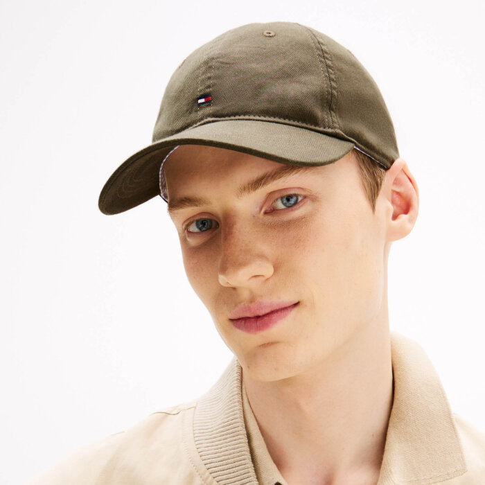 Tommy Hilfiger  - Tommy Hilfiger -  Flag soft panel cap | Kasket Army Green