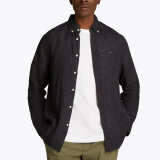 Tommy Hilfiger - Tommy Hilfiger - Pigment dyed shirt | Hørskjorte Black Tommy Hilfiger - Tommy Hilfiger - Pigment dyed shirt | Hørskjorte Black