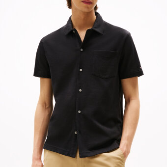 Tommy Hilfiger  - Tommy Hilfiger - Knit placket polo | Polo T-shirt Black