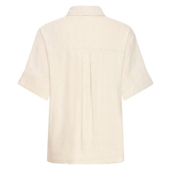 Pulz Jeans ( Dame )  - PZLUCA BOXY SHIRT 130971 SANDSHELL 52% HØR 45% VISCOSE 3% ELASTAN OVERSIZE FIT