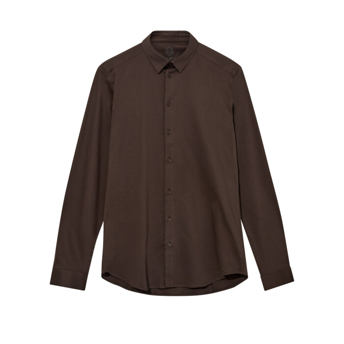 Mos Mosh Gallery - Mos Mosh - Marco crunch shirt | Skjorte Chocolate Brown