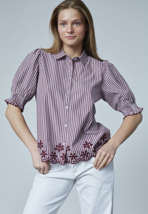Sisters Point ( Dame ) - SISTERS POINT - ISOLA-SS6 | SKJORTE  BORDEAUX/WHITE