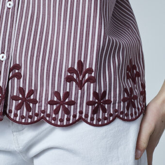 Sisters Point ( Dame ) - SISTERS POINT - ISOLA-SS6 | SKJORTE  BORDEAUX/WHITE